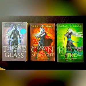 Throne of Glass series by Sarah J Maas books 1-3 with original cover